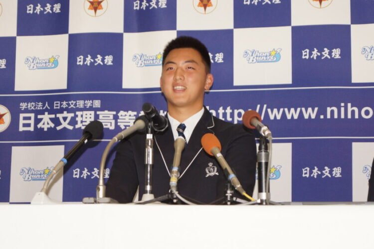 田中晴也選手　ドラフト千葉ロッテ３位指名！！